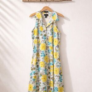 SCARLETT 9/10 Floral Print Sleeveless Midi Dress